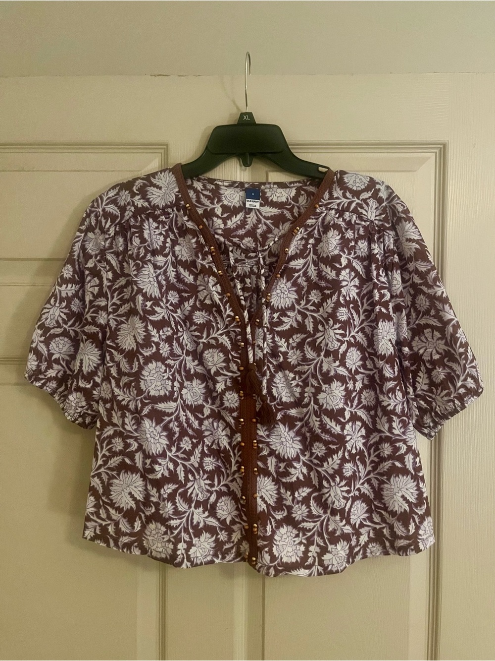 NWOT Old Navy Brown Floral Boho Top